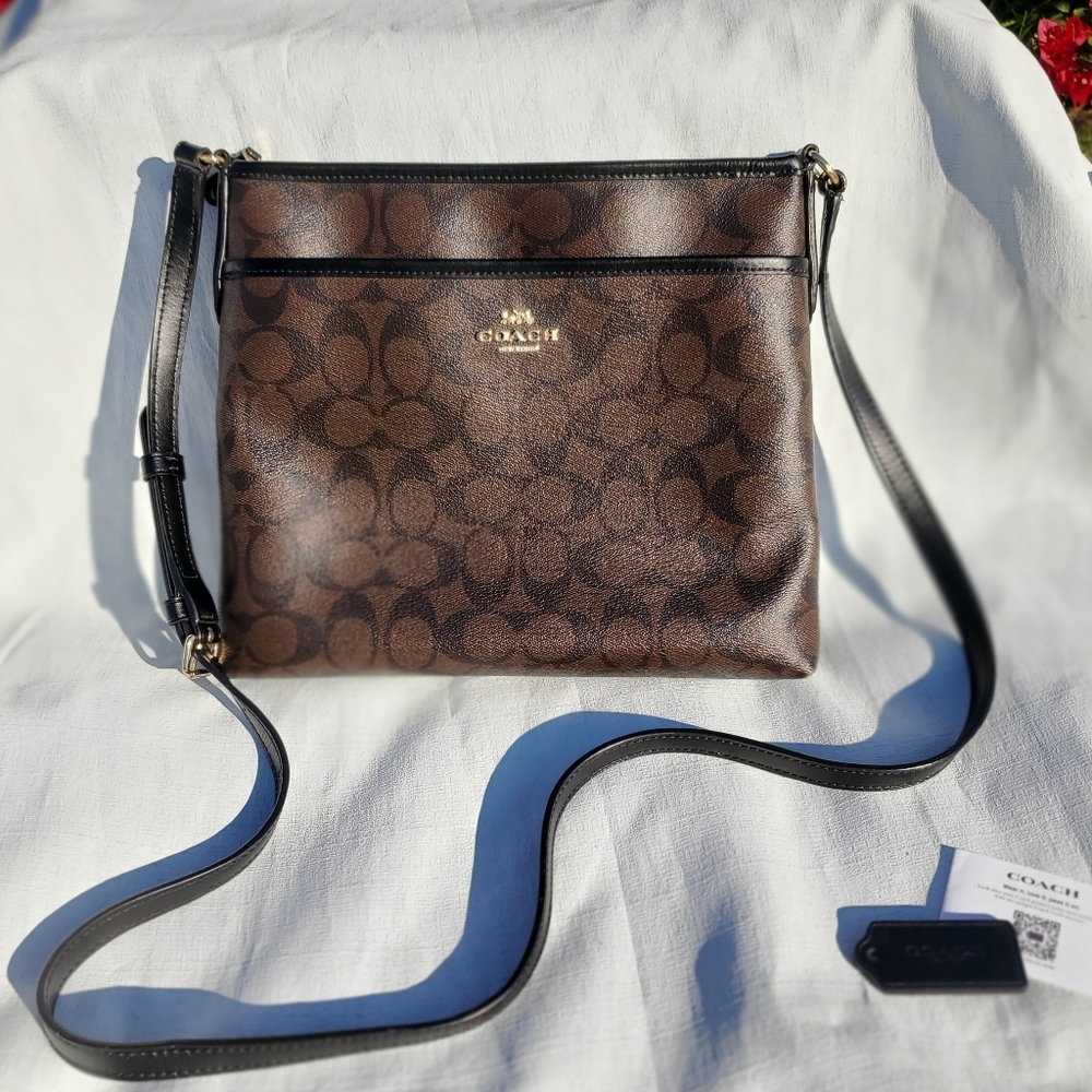Coach File Crossbody in Signature Canvas